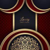 Luxury background with golden mandala ornament vector