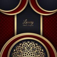 Luxury background with golden mandala ornament vector