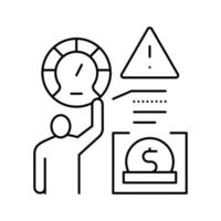 risk assessment startup line icon vector illustration