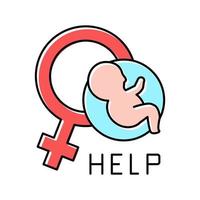 help and consultation fertilization color icon vector illustration