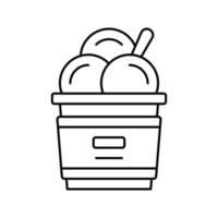 icono de línea de helado ilustración vectorial vector