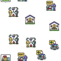 property estate home house real vector seamless pattern