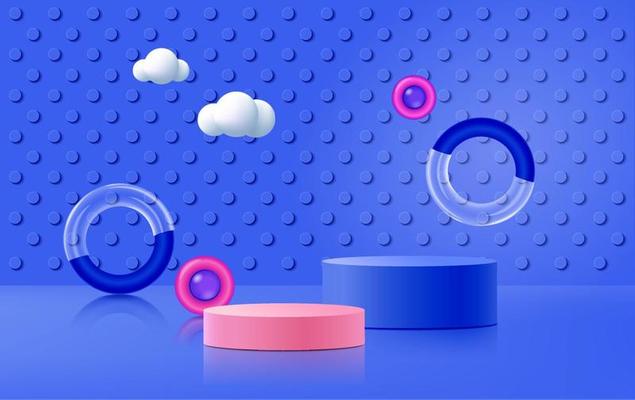 3d display podium for showing products or kid products presentation