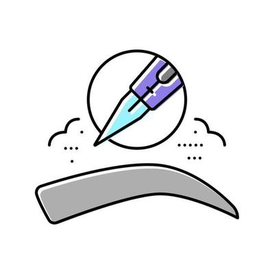 powder brows color icon vector illustration