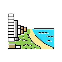 miami beach color icon vector illustration
