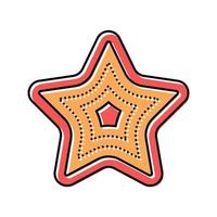 ilustración de vector de icono de color de océano estrella