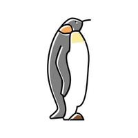 pájaro pingüino en el zoológico icono de color ilustración vectorial vector