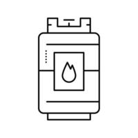 gas barrel line icon vector black illustration