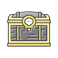 cursed chest color icon vector illustration