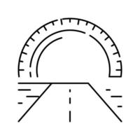 Ilustración de vector de icono de línea de neumáticos de carretera