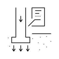 carga en la ilustración de vector de icono de línea de columna