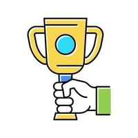 worker of month cup color icon vector illustration