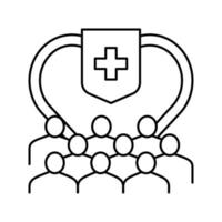 public health and safety line icon vector illustration