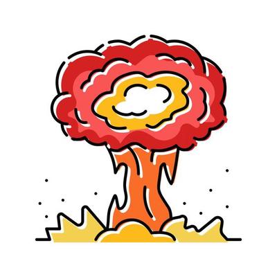 explosion fire color icon vector illustration