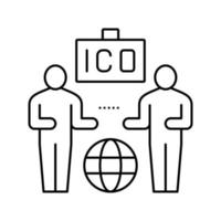 inversores ico línea icono vector ilustración