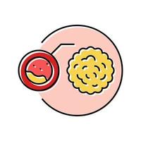 cholesterol in blood color icon vector illustration