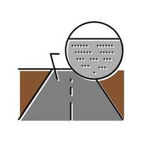 asphalt road color icon vector illustration