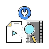 tape data recovery color icon vector illustration