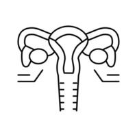 ovaries endocrinology line icon vector illustration