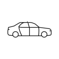 taxi transport line icon vector illustration