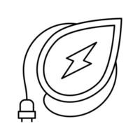 energy leaf line icon vector illustration