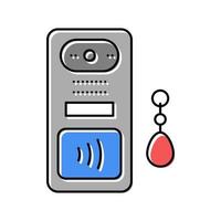 intercom contactless color icon vector illustration