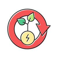 plant recovery energy saving color icon vector illustration