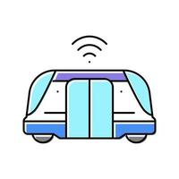 automated transport color icon vector illustration
