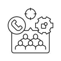 crm target advertisement line icon vector illustration