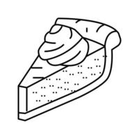 pastel de calabaza línea icono vector ilustración