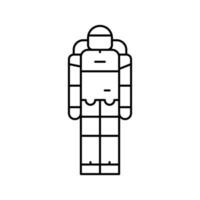 science robot line icon vector illustration