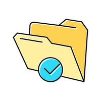 open folder color icon vector illustration