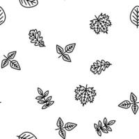 Leaf Of Tree, Bush Or Flower vector seamless pattern