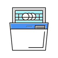 dishwasher equipment color icon vector illustration