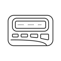 pager retro device line icon vector illustration