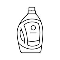 liquid detergent bottle line icon vector illustration