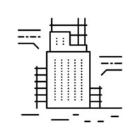 building engineering line icon vector illustration