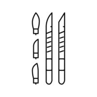 scalpel medical line icon vector illustration