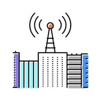 analog transmitter color icon vector illustration