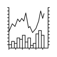 stock chart line icon vector illustration