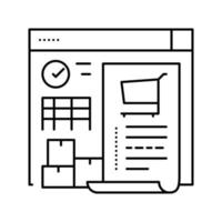 purchase order report line icon vector illustration