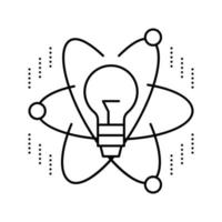 idea and realization neural network line icon vector illustration