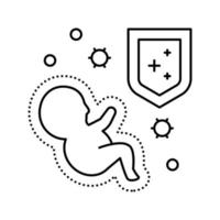 innate immunity line icon vector illustration