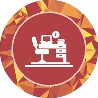 Office Desk Vector Icon