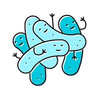 bacillus bacteria virus color icon vector illustration