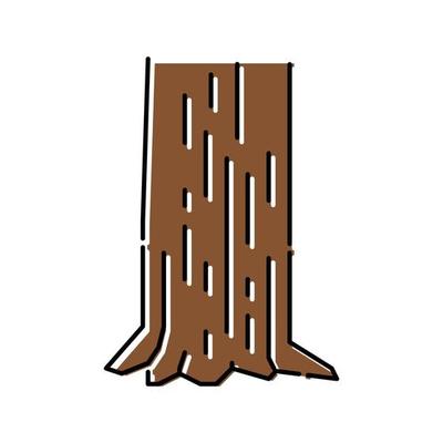 trunk wood timber color icon vector illustration