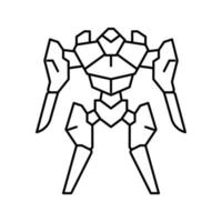 future robot line icon vector illustration