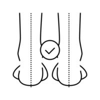 ilustración de vector de icono de línea de piernas rectas