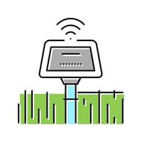 sensor agriculture smart farm color icon vector illustration