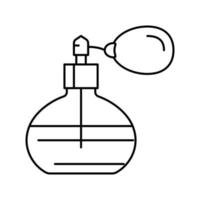 perfume spray bottle glass line icon vector illustration